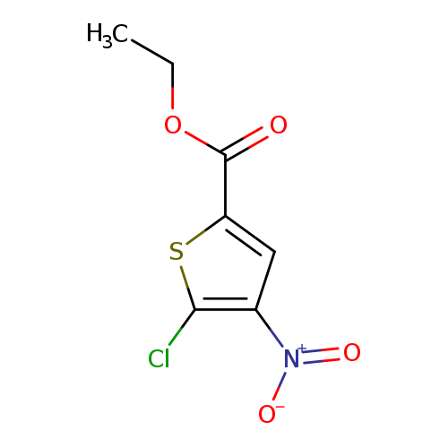 CCOC(=O)c1sc(c(c1)[N+](=O)[O-])Cl