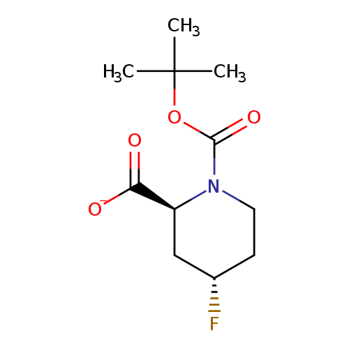 F[C@H]1CCN([C@@H](C1)C(=O)[O-])C(=O)OC(C)(C)C