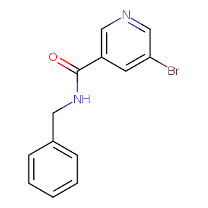 Brc1cncc(c1)C(=O)NCc1ccccc1