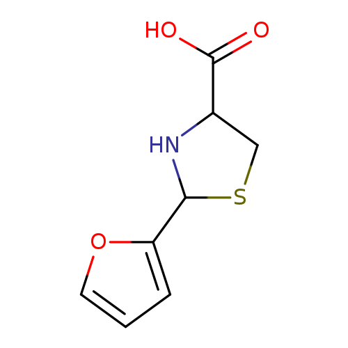 OC(=O)C1CSC(N1)c1ccco1