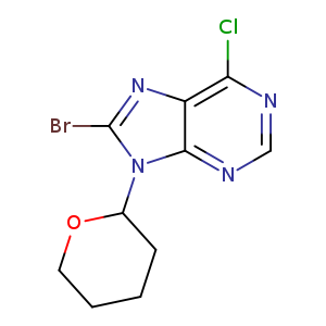 Clc1ncnc2c1nc(n2C1CCCCO1)Br