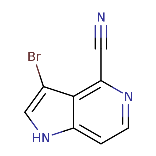N#Cc1nccc2c1c(Br)c[nH]2