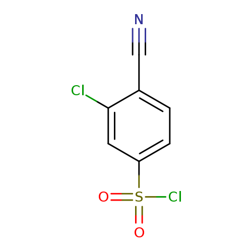 N#Cc1ccc(cc1Cl)S(=O)(=O)Cl