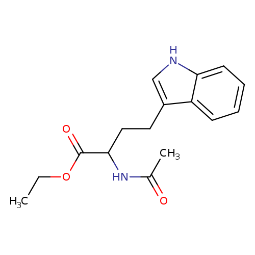 CCOC(=O)C(NC(=O)C)CCc1c[nH]c2c1cccc2