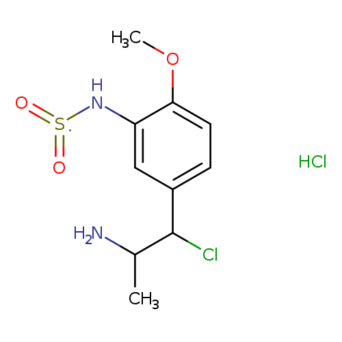 COc1ccc(cc1N[S](=O)=O)C(C(N)C)Cl.Cl