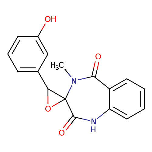 Oc1cccc(c1)C1OC21C(=O)Nc1c(C(=O)N2C)cccc1