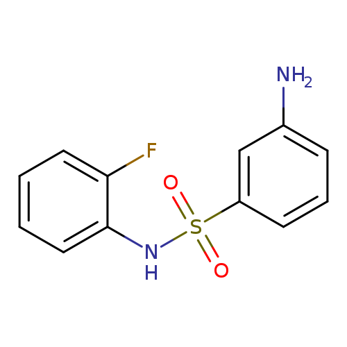 Nc1cccc(c1)S(=O)(=O)Nc1ccccc1F