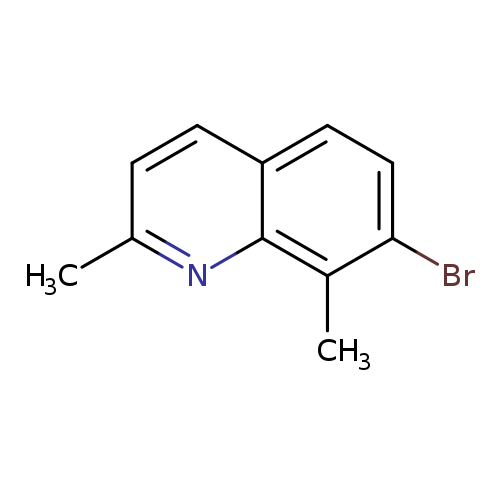 Cc1ccc2c(n1)c(C)c(cc2)Br