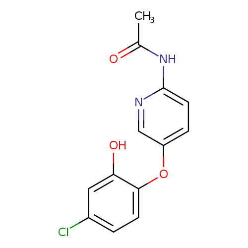 CC(=O)Nc1ccc(cn1)Oc1ccc(cc1O)Cl