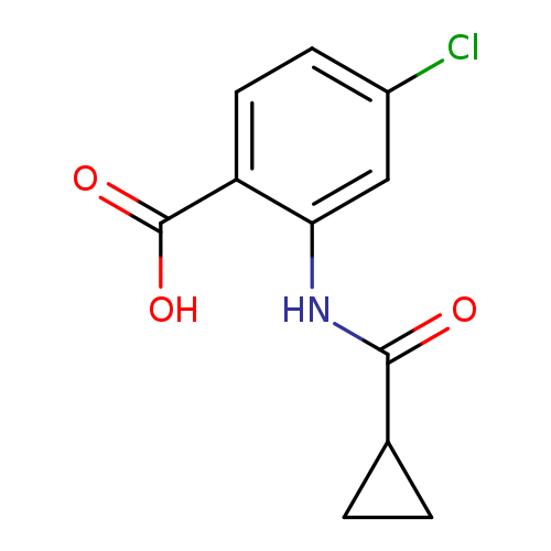 O=C(C1CC1)Nc1cc(Cl)ccc1C(=O)O