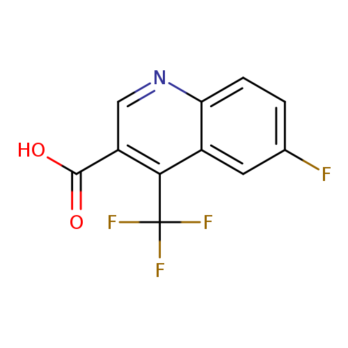 Fc1ccc2c(c1)c(c(cn2)C(=O)O)C(F)(F)F