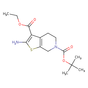 CCOC(=O)c1c(N)sc2c1CCN(C2)C(=O)OC(C)(C)C