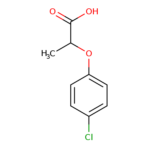 CC(C(=O)O)Oc1ccc(cc1)Cl