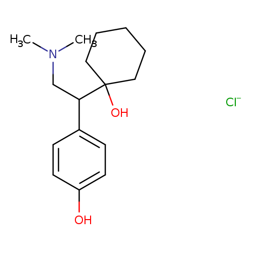 CN(CC(C1(O)CCCCC1)c1ccc(cc1)O)C.[Cl-]