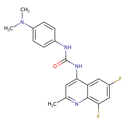 O=C(Nc1cc(C)nc2c1cc(F)cc2F)Nc1ccc(cc1)N(C)C