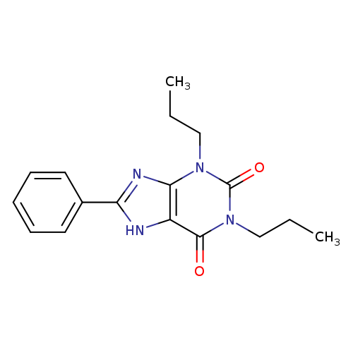 CCCn1c2nc([nH]c2c(=O)n(c1=O)CCC)c1ccccc1