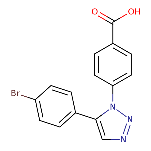 Brc1ccc(cc1)c1cnnn1c1ccc(cc1)C(=O)O
