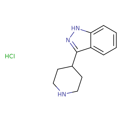 N1CCC(CC1)c1n[nH]c2c1cccc2.Cl