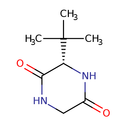 O=C1CNC(=O)[C@@H](N1)C(C)(C)C