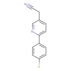 N#CCc1ccc(nc1)c1ccc(cc1)F
