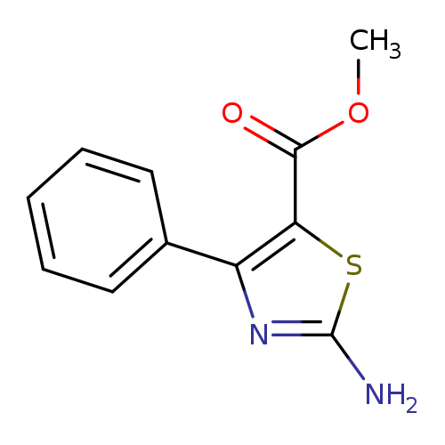 COC(=O)c1sc(nc1c1ccccc1)N