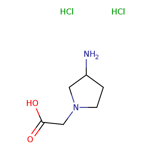NC1CCN(C1)CC(=O)O.Cl.Cl