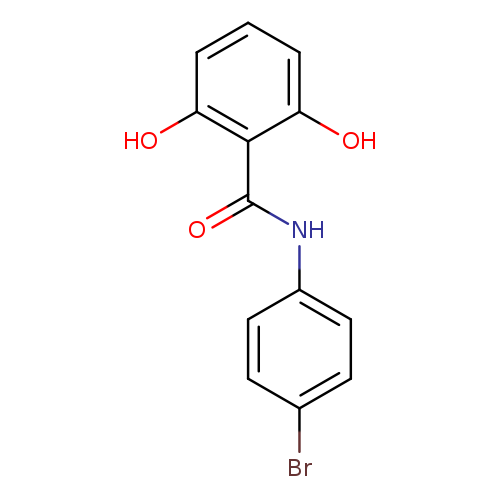 O=C(c1c(O)cccc1O)Nc1ccc(cc1)Br