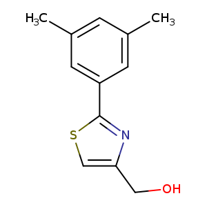 OCc1csc(n1)c1cc(C)cc(c1)C