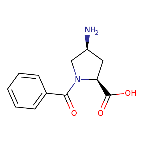 N[C@H]1C[C@H](N(C1)C(=O)c1ccccc1)C(=O)O