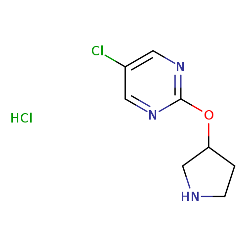 Clc1cnc(nc1)OC1CNCC1.Cl