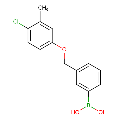 OB(c1cccc(c1)COc1ccc(c(c1)C)Cl)O