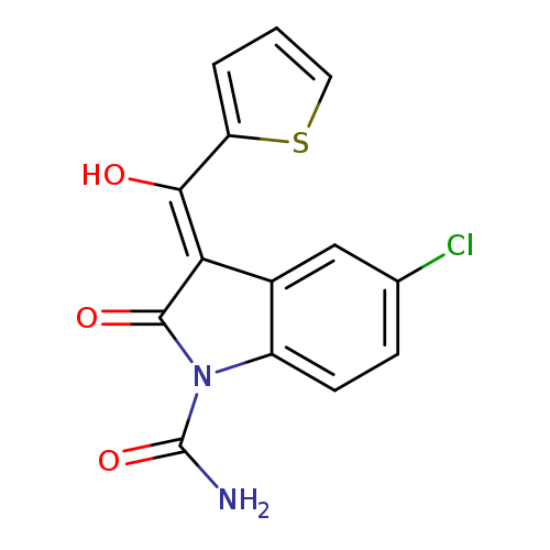 Clc1ccc2c(c1)/C(=C(c1cccs1)/O)/C(=O)N2C(=O)N