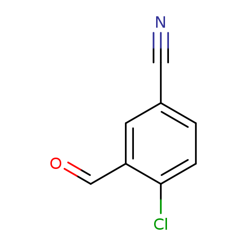 O=Cc1cc(C#N)ccc1Cl