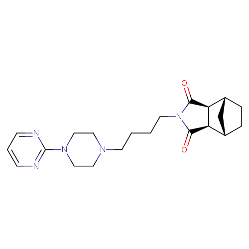 O=C1N(CCCCN2CCN(CC2)c2ncccn2)C(=O)[C@@H]2[C@H]1[C@H]1CC[C@@H]2C1