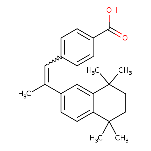 CC(=Cc1ccc(cc1)C(=O)O)c1ccc2c(c1)C(C)(C)CCC2(C)C