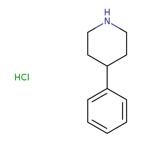 N1CCC(CC1)c1ccccc1.Cl
