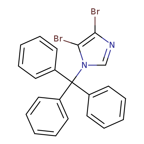 Brc1ncn(c1Br)C(c1ccccc1)(c1ccccc1)c1ccccc1