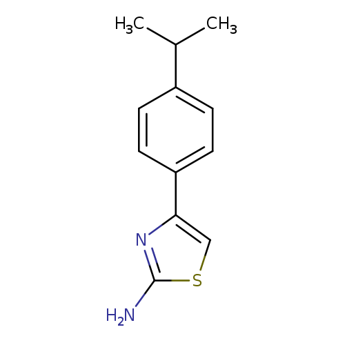 CC(c1ccc(cc1)c1csc(n1)N)C