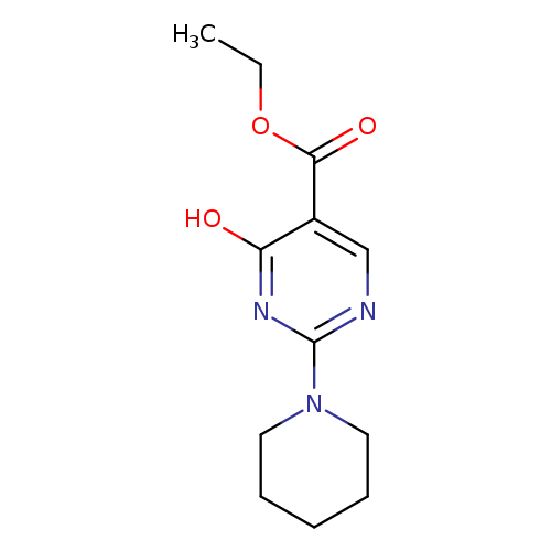 CCOC(=O)c1cnc(nc1O)N1CCCCC1