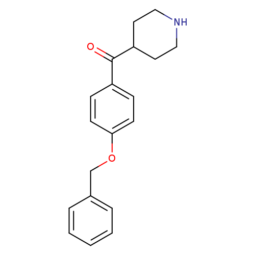 O=C(c1ccc(cc1)OCc1ccccc1)C1CCNCC1
