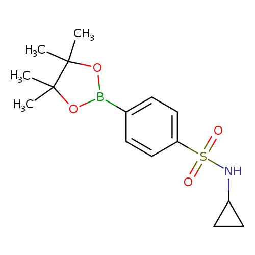 O=S(=O)(c1ccc(cc1)B1OC(C(O1)(C)C)(C)C)NC1CC1