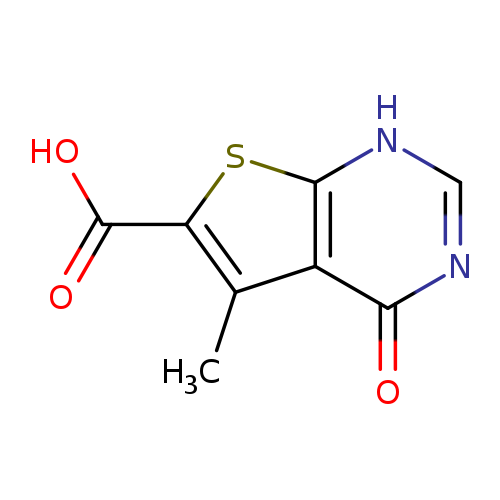 OC(=O)c1sc2c(c1C)c(=O)nc[nH]2