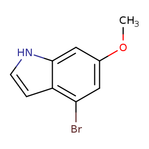 COc1cc(Br)c2c(c1)[nH]cc2