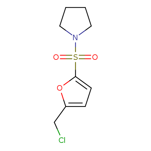 ClCc1ccc(o1)S(=O)(=O)N1CCCC1