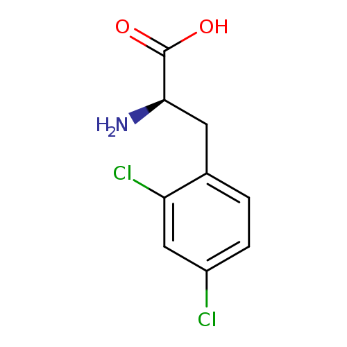 OC(=O)[C@@H](Cc1ccc(cc1Cl)Cl)N