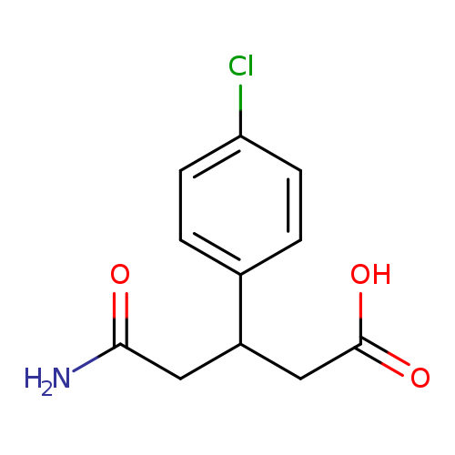 NC(=O)CC(c1ccc(cc1)Cl)CC(=O)O