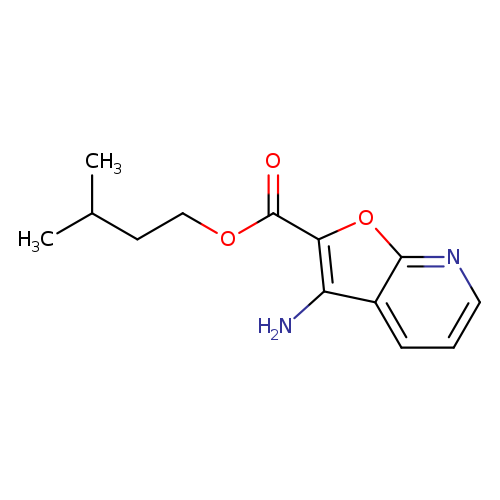 CC(CCOC(=O)c1oc2c(c1N)cccn2)C