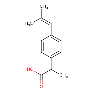 CC(=Cc1ccc(cc1)C(C(=O)O)C)C