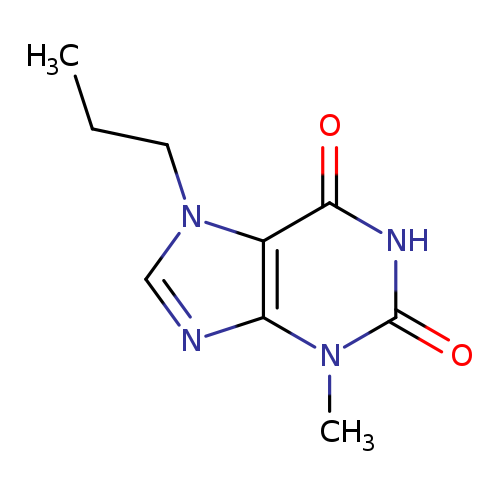 CCCn1cnc2c1c(=O)[nH]c(=O)n2C