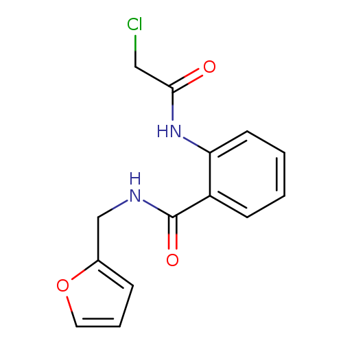 ClCC(=O)Nc1ccccc1C(=O)NCc1ccco1